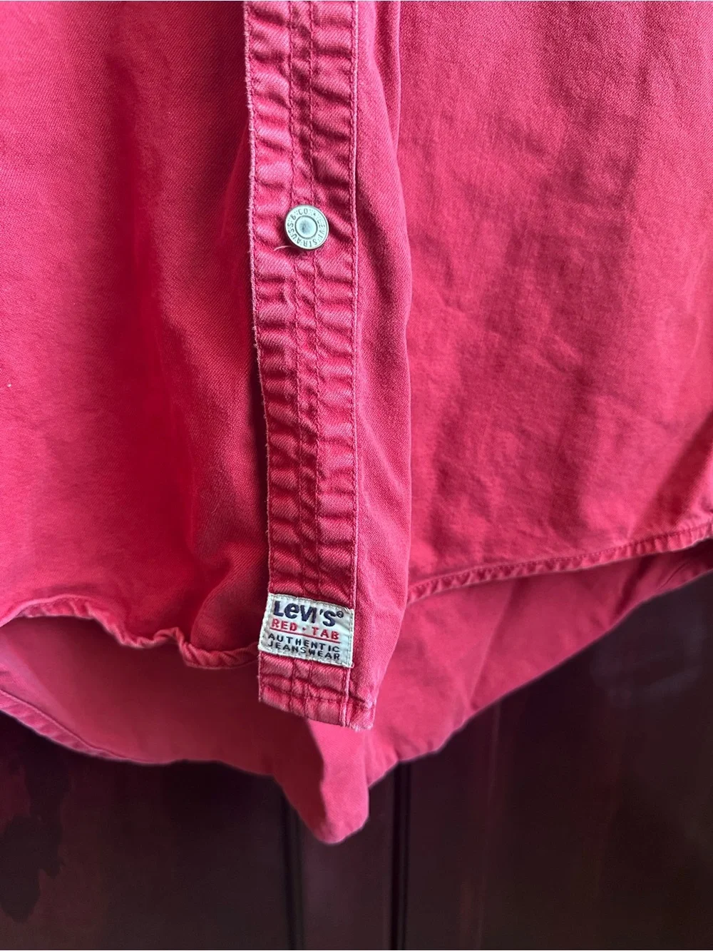 90s Vintage Levi's Red Lightweight Shirt Jacket